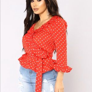 Red blouse SMALL SOLD